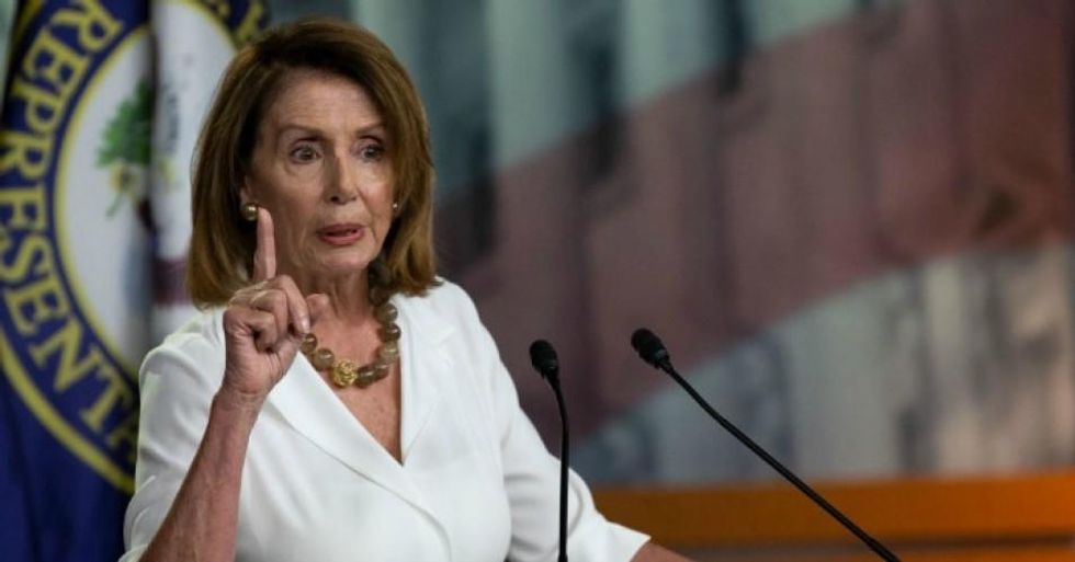 House Minority Leader Nancy Pelosi (D-Calif.) speaks with reporters during her weekly press conference at the Capitol on July 12, 2018 in Washington, D.C. (Photo: Alex Edelman/Getty Images)