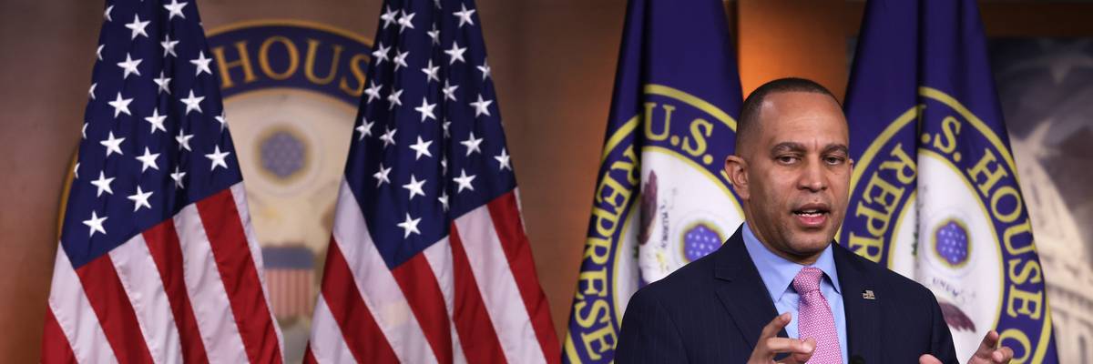 House Minority Leader Rep. Hakeem Jeffries speaks during a news conference
