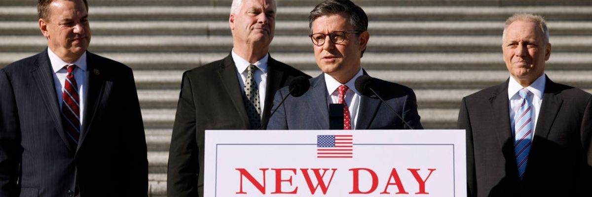 House Republican Leadership Holds Press Conference On Capitol Steps Following Election