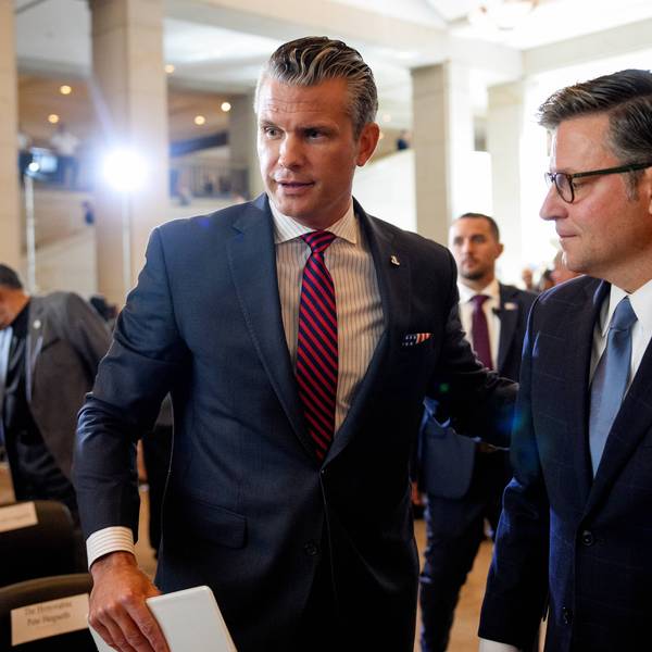 House Speaker Mike Johnson (R-La.) and Pentagon Secretary Pete Hegseth