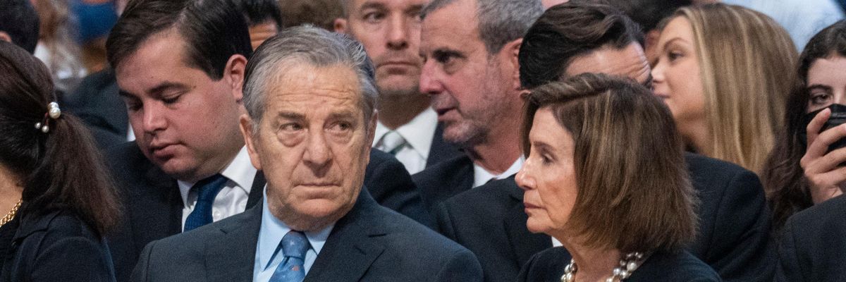 House Speaker Nancy Pelosi and her husband attend Mass.