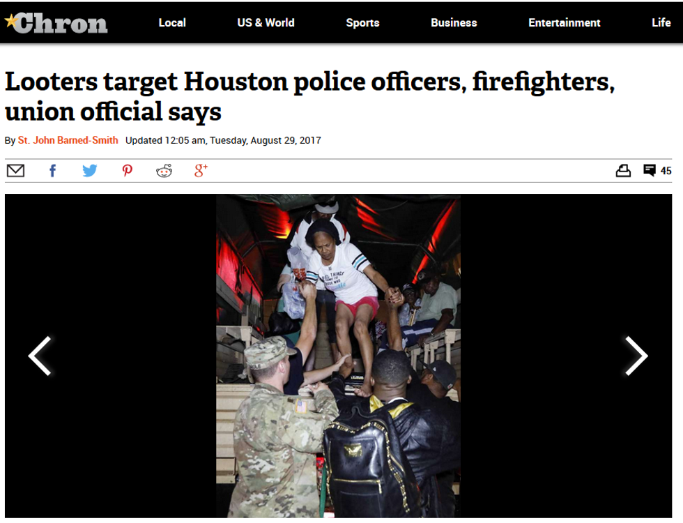 Houston Chronicle: Looters target Houston police officers, firefighters, union official says