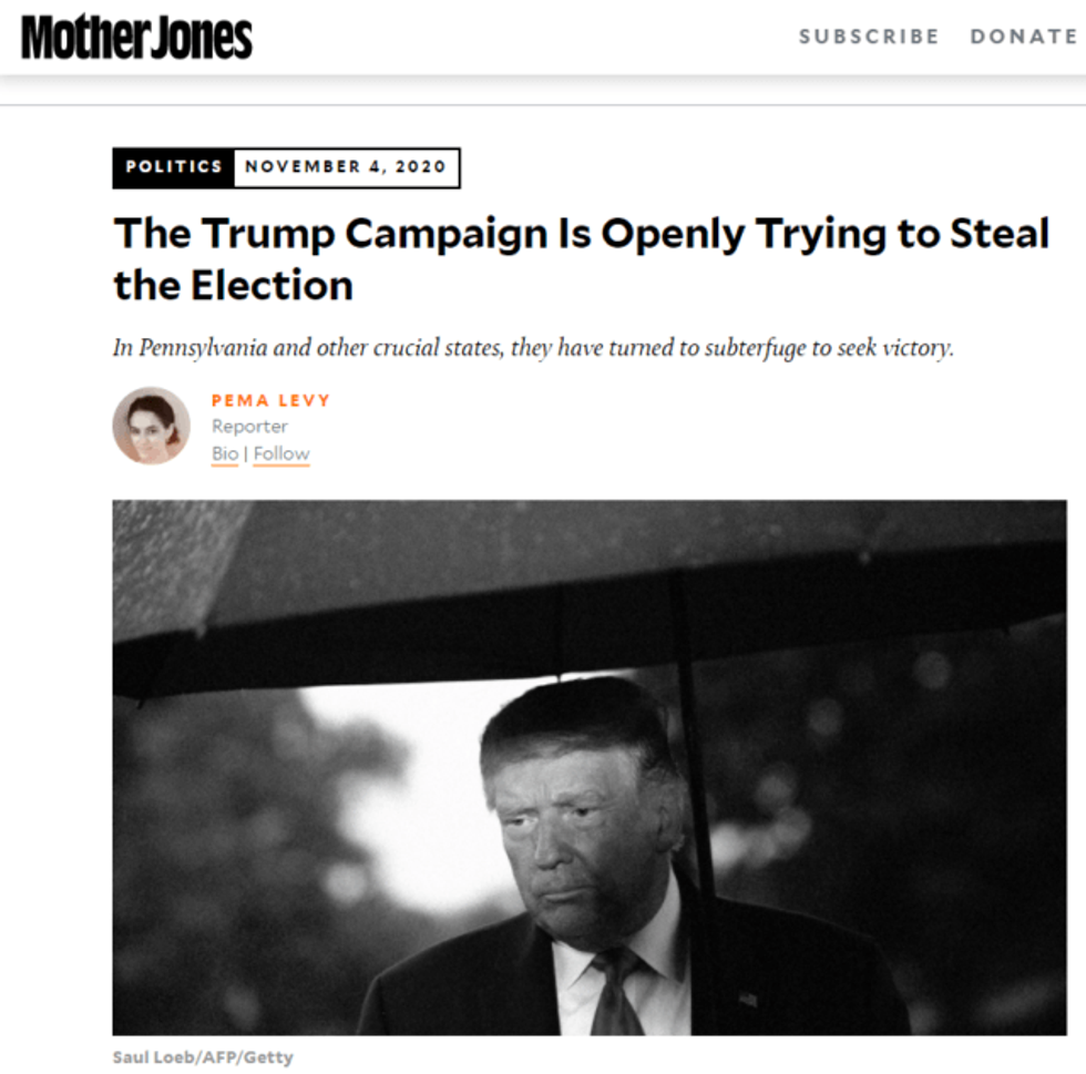 How you report a clear and present danger to democracy (Mother Jones, 11/4/20).