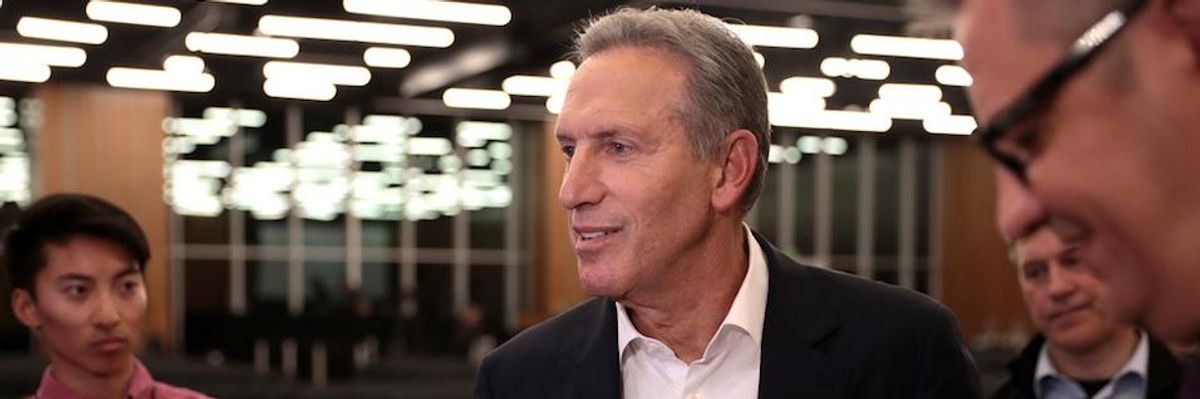 'Billionaires for President!': Howard Schultz Heckled at Democracy Reform Summit