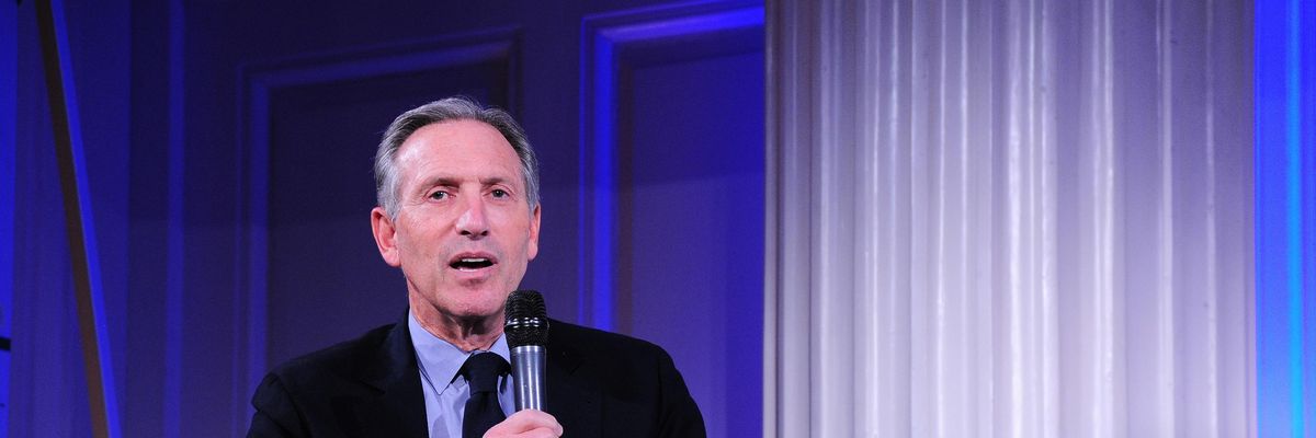 Howard Schultz speaks at an event