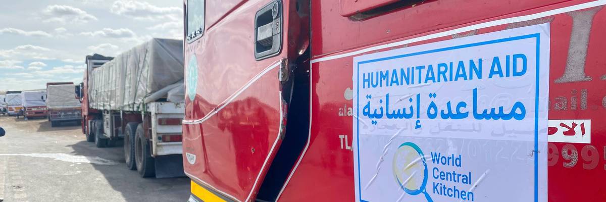 Humanitarian aid trucks crossed Rafah Border Crossing after announcement of ceasefire