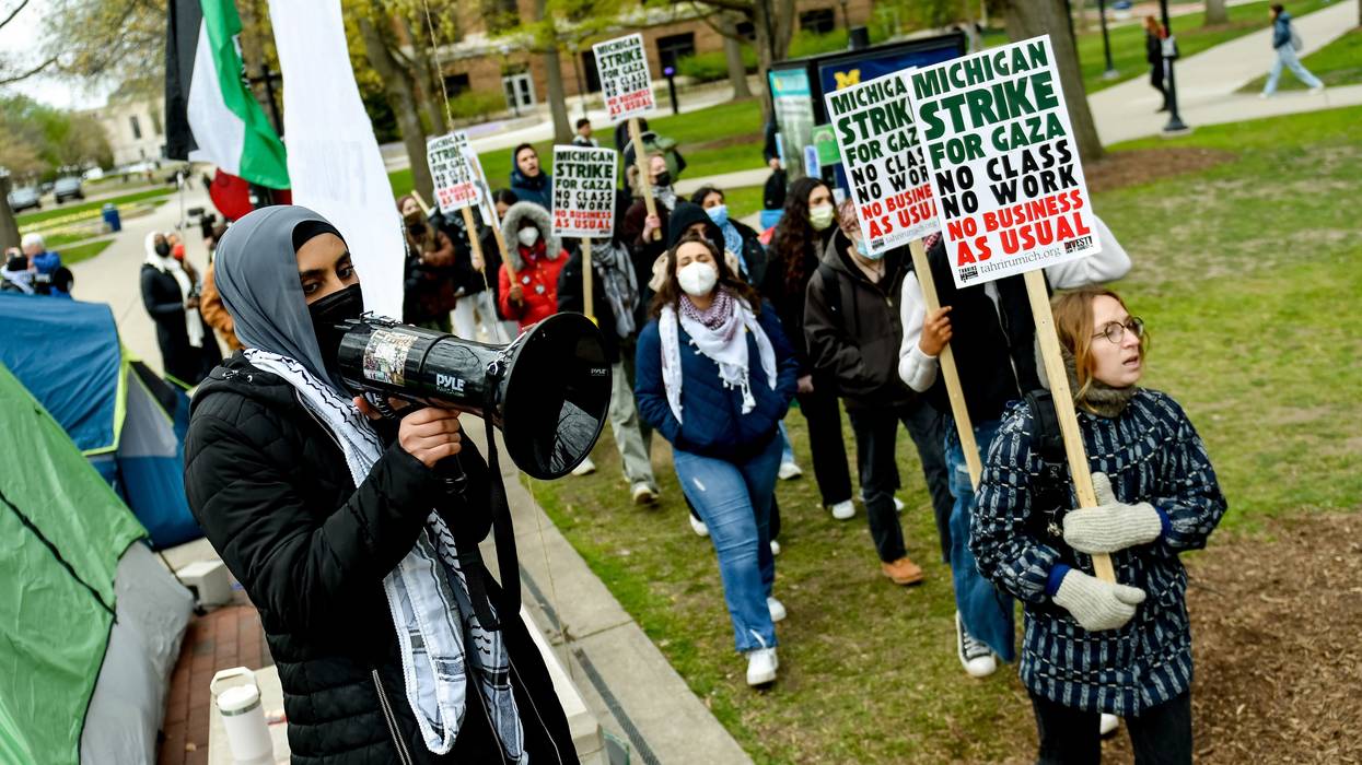 Hundreds of activists gather for an encampment on the University of Michigan's campus