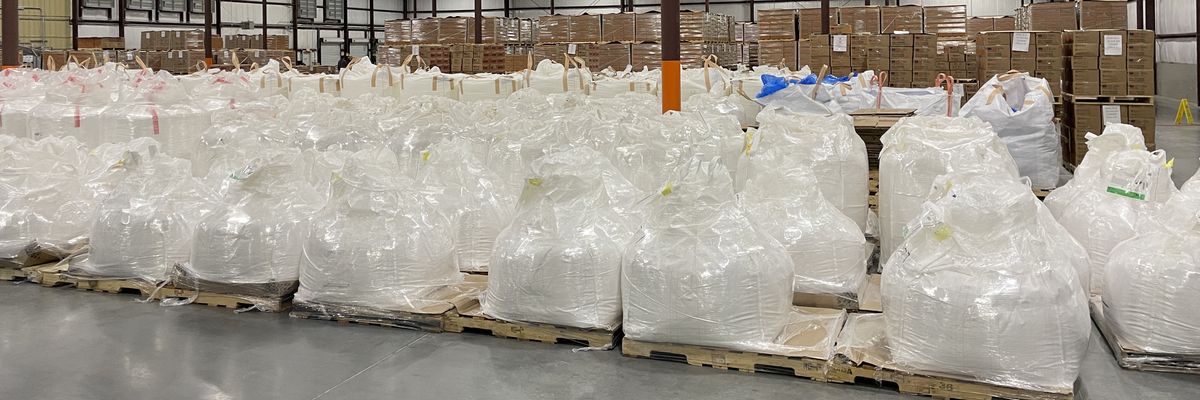 Hundreds of boxes of Ready-to-Use Therapeutic Food (RUTF)