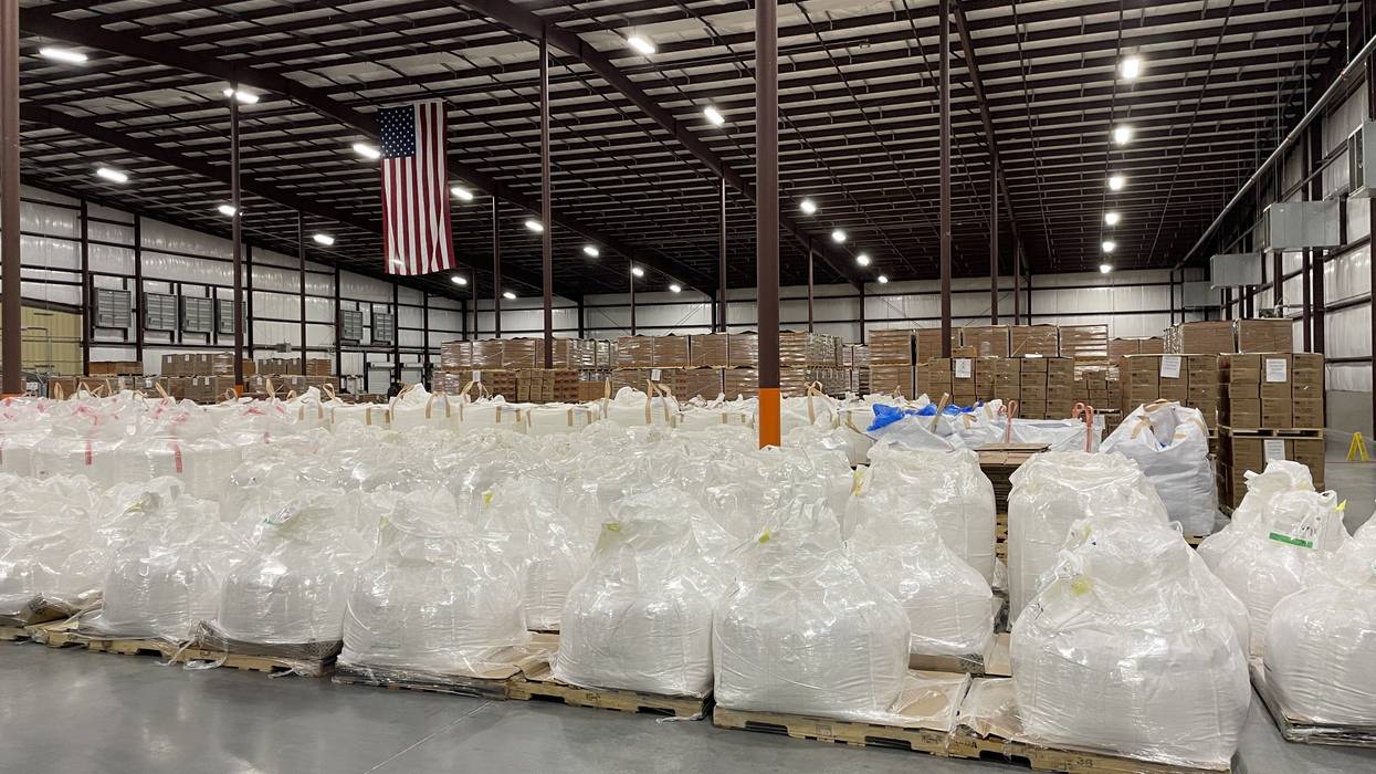 Hundreds of boxes of Ready-to-Use Therapeutic Food (RUTF)