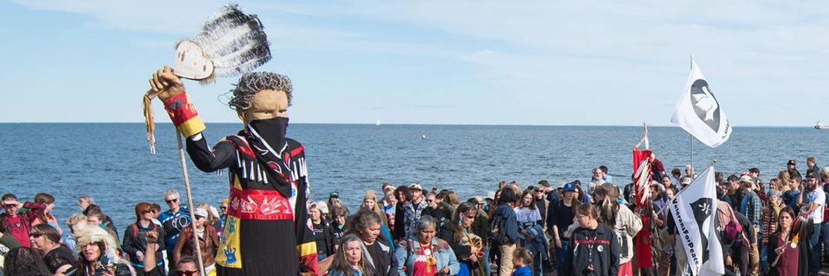 'Strong Hearts to the Front!': Indigenous Water Protectors Take Direct Action Against Minnesota Tar Sands Pipeline