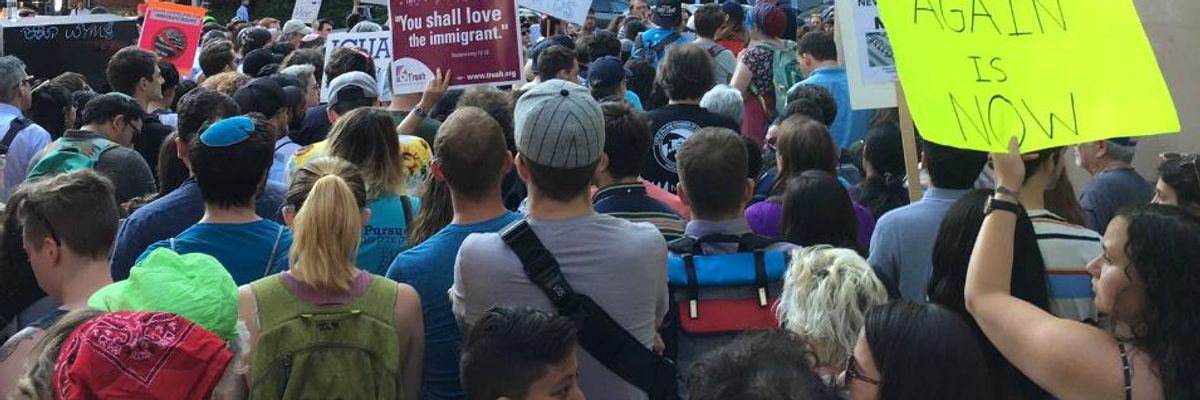 'Never Again Means Close the Camps!': Hundreds of Jewish Activists Surround ICE Office to Protest Trump Detention Centers