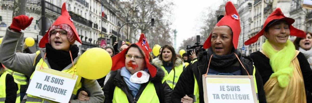 Denouncing Focus on Violence, Women March in France to Reclaim Anti-Austerity Message of 'Yellow Vest' Movement