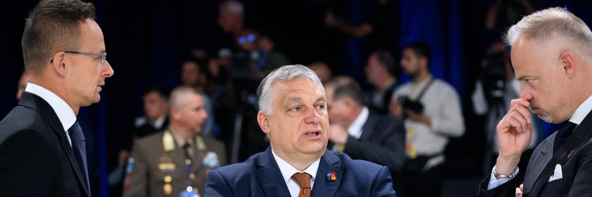 Hungarian Prime minister Viktor Orban attends the NATO summit