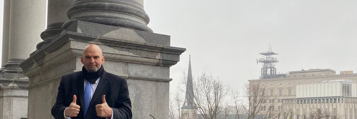 "I could not be more proud that our momentum and grassroots support is only growing heading into 2022," Pennsylvania Lt. Gov. John Fetterman, a progressive Democratic candidate for the key battleground state's open U.S. Senate seat, said on January 5, 2022. "I am truly thankful for the support we have across the commonwealth, and the energy we are seeing on the ground only confirms it." (Photo: John Fetterman/Facebook)