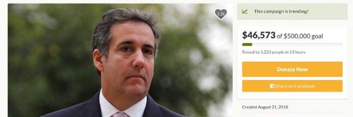 As Lanny Davis Begs Americans to Donate to 'Scumbag' Michael Cohen, GoFundMe 'Truth' Campaign Decried as Brazen Con Job