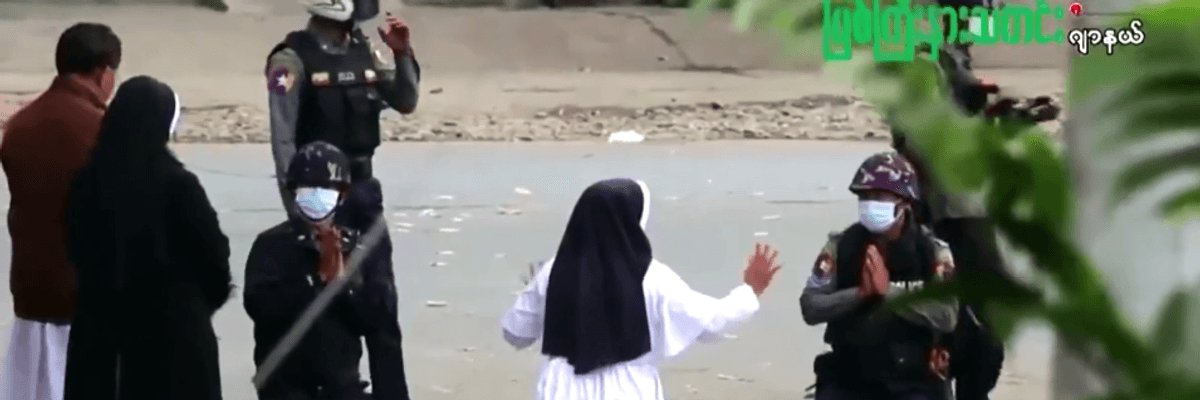 'Kill Me Instead': Despite Nun's Pleas, Military Junta Shoots Pro-Democracy Protesters in Myanmar