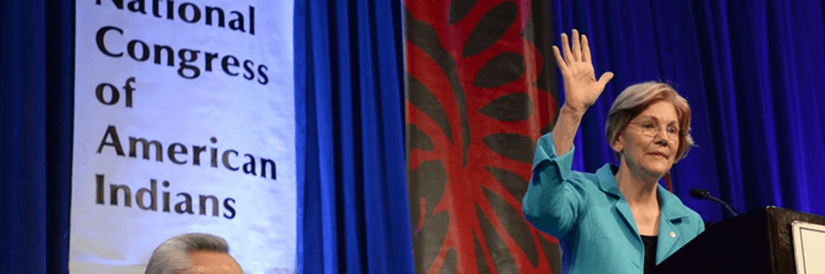 Taking on Trump's Racist 'Pocahontas' Slur, Warren Vows to 'Lift Up' Stories, Struggles of Native Americans