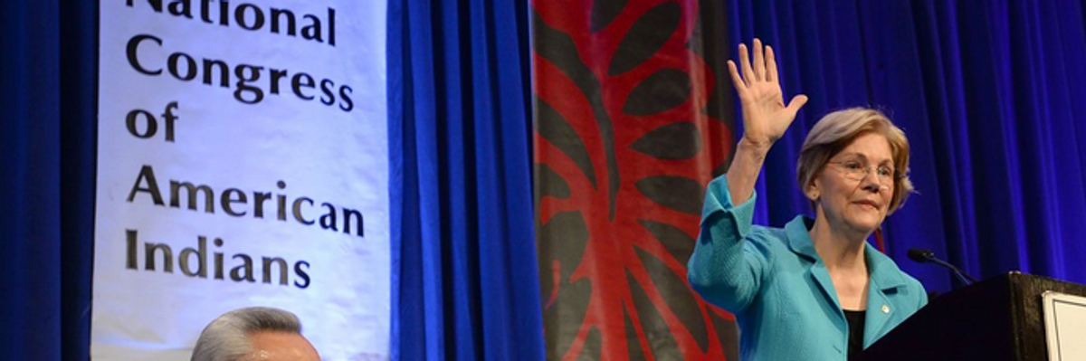 Taking on Trump's Racist 'Pocahontas' Slur, Warren Vows to 'Lift Up' Stories, Struggles of Native Americans