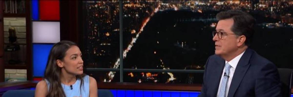 As Interest in Democratic Socialism Surges, Ocasio-Cortez Explains to Colbert What a 'Moral' Economy Would Look Like