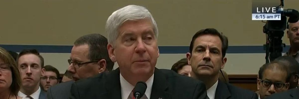 'Lying Through His Lead-Free Teeth': Gov. Snyder Berated on Capitol Hill
