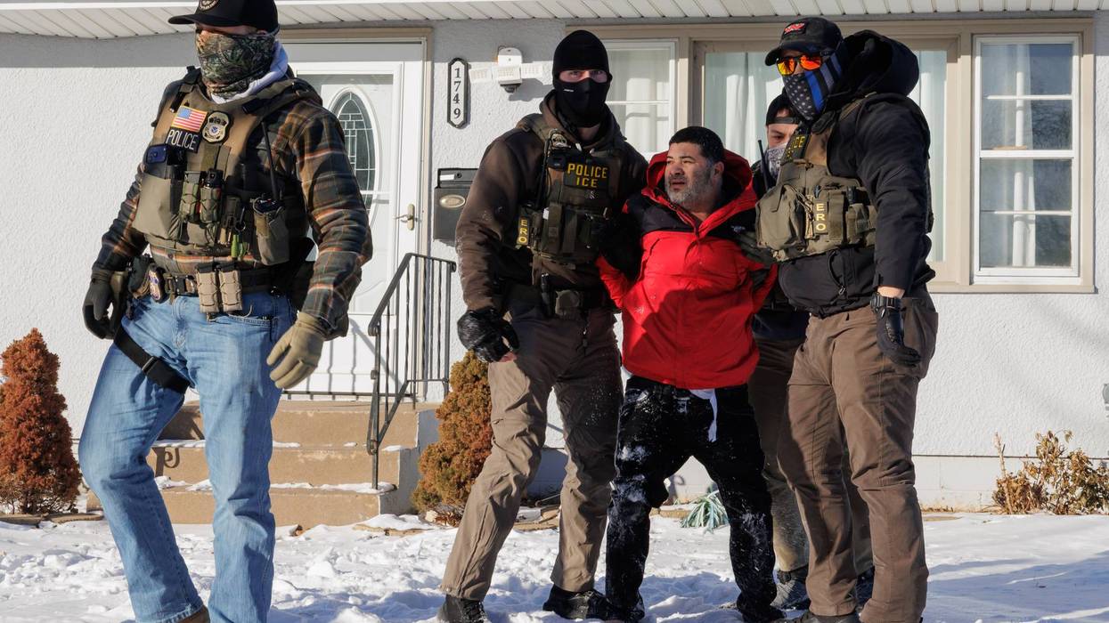 ICE Agents detain men during Federal Enforcement Operation in Minnesota