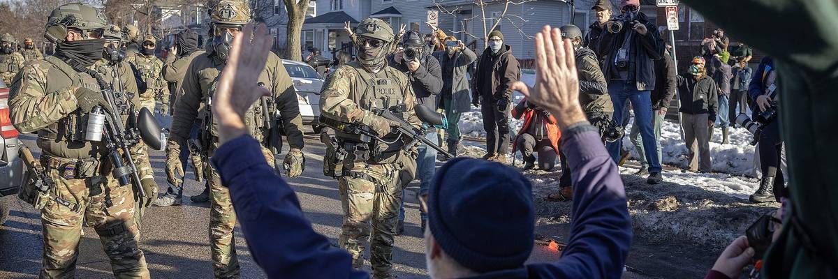 ICE goons take on protesters