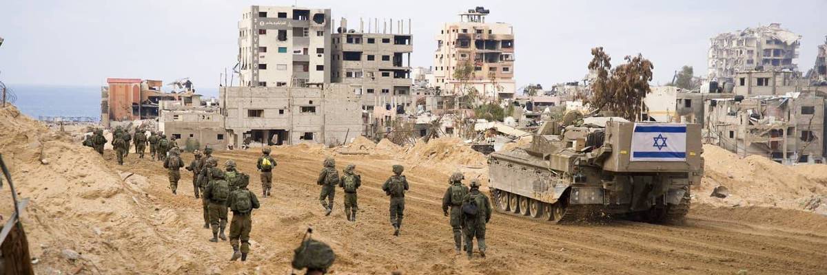 IDF troops are seen in Gaza