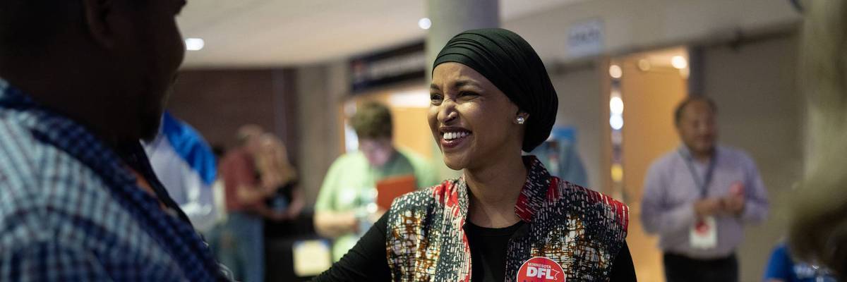 Ilhan Omar, Minnesota Democratic-Farmer-Labor (DFL) state convention, Rochester, Minn., May 30, 2026