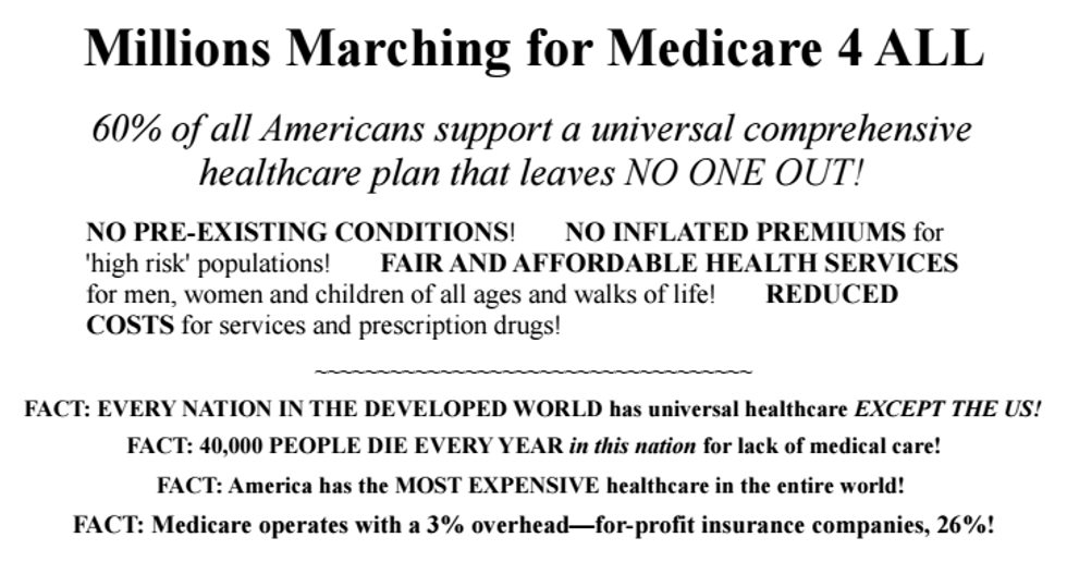 (Image Credit: Millions March for Medicare 4 All)
