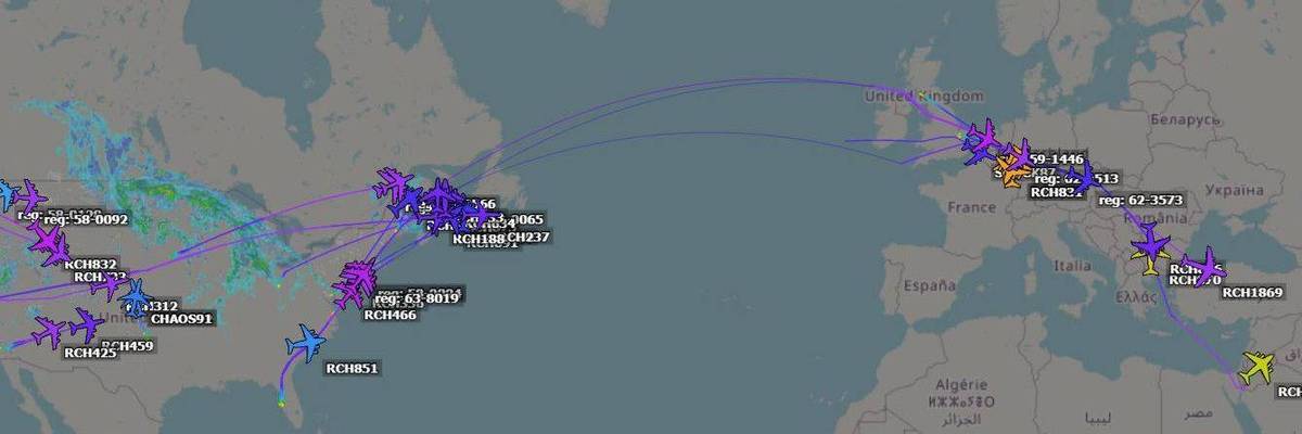 image shoes US military planes headed to the midde east
