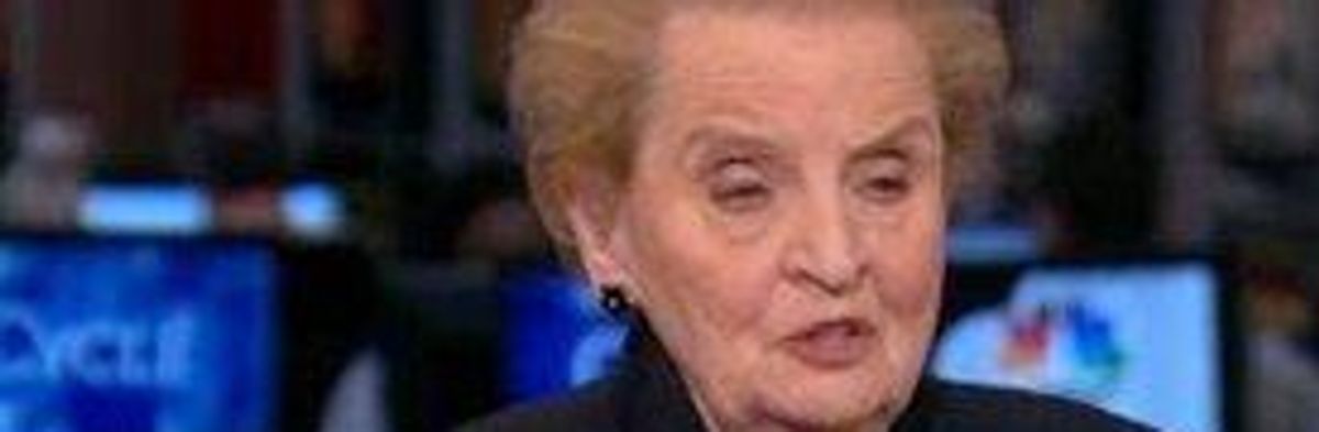 Madeline Albright on Morality and War: 'Drones Very Effective'