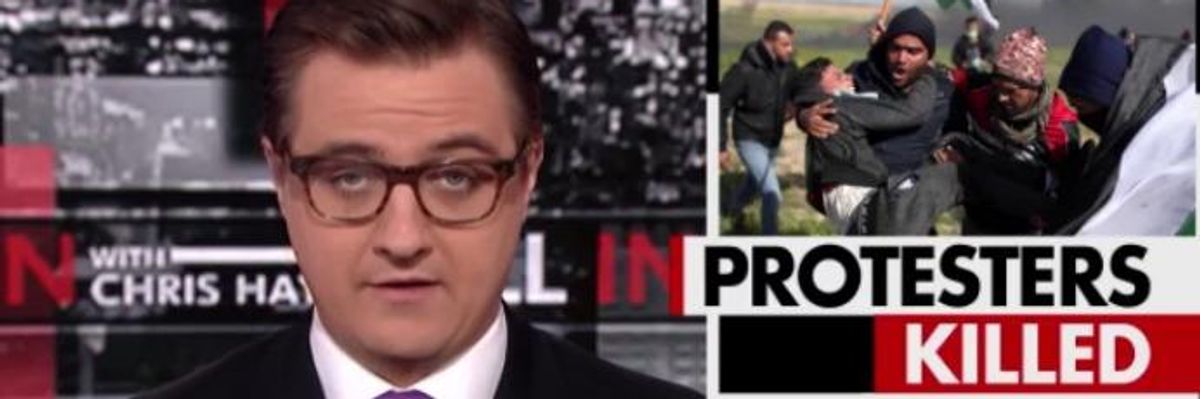 MSNBC's Chris Hayes Applauded for Doing What Few Prominent US Journalists Do: Report Honestly About Israeli Massacre