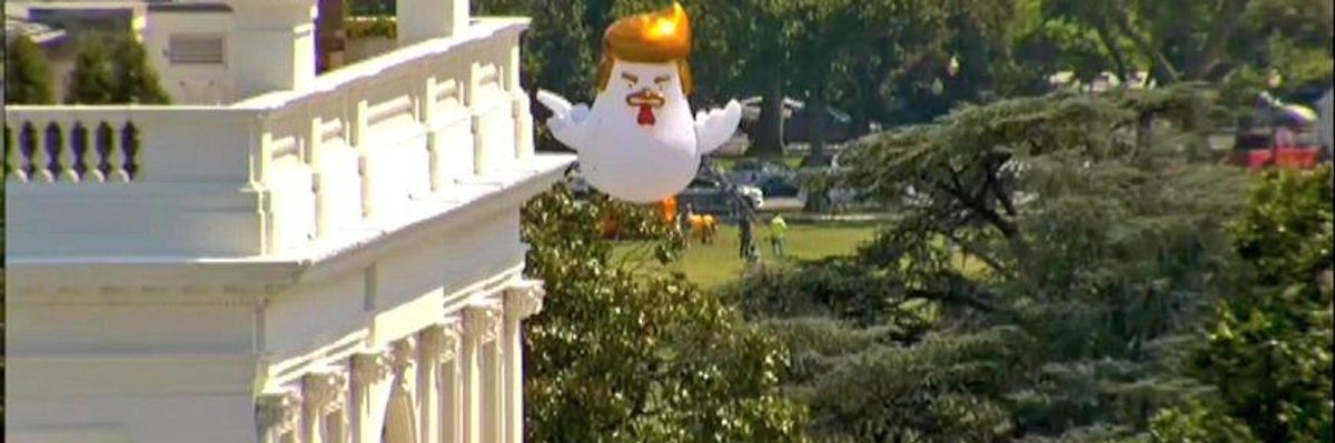 Why Was There a Huge Trump-Like Chicken Outside the White House?