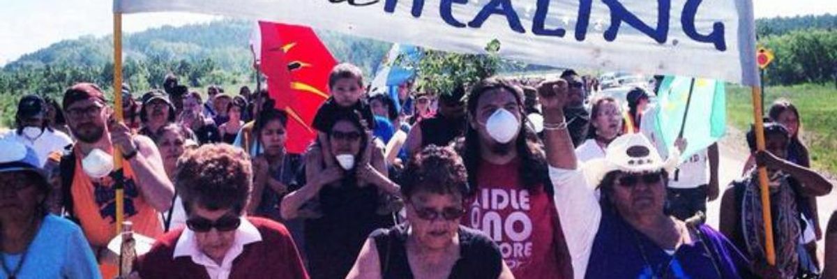 Hundreds of First Nations People March to 'Ground Zero' of Tar Sands Destruction