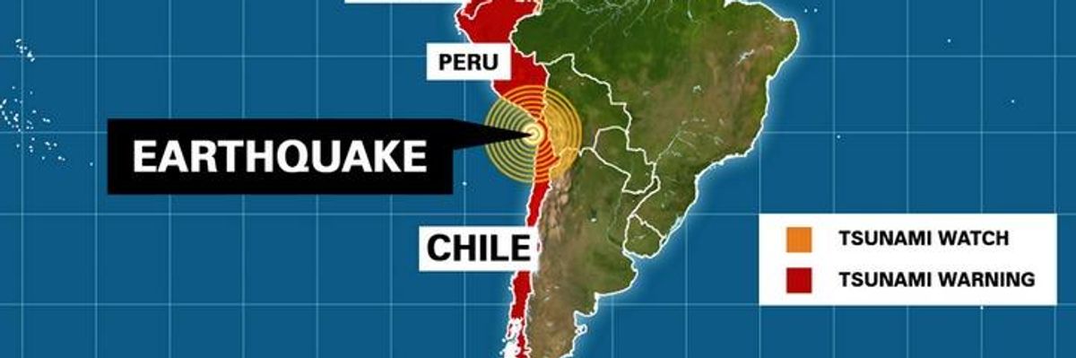 Massive 8.2-Magnitude Quake Triggers Tsunami Off Chile