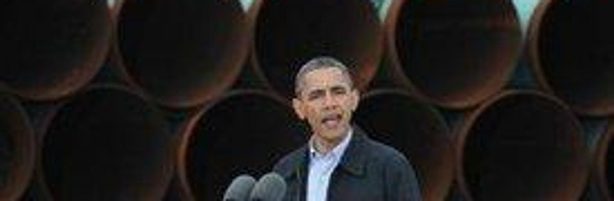 Obama Endorses KXL Pipeline, Native Americans Forced to Protest from 'Cage'