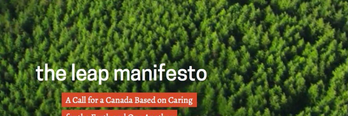 The Leap Manifesto: A Call for Caring for the Earth and One Another