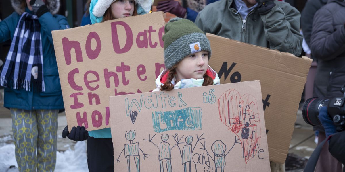 Protest Against Michigan Data Center