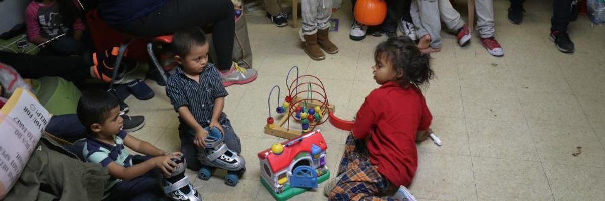 Immigrant children after detention.