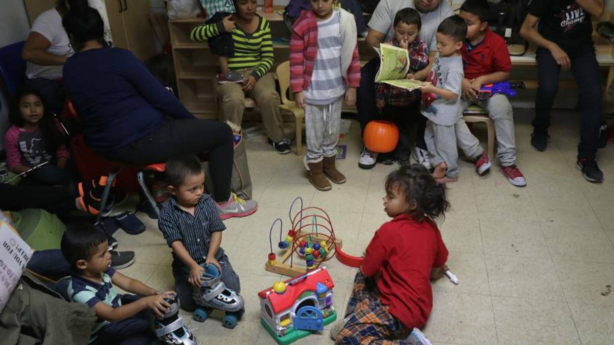 Immigrant children after detention.