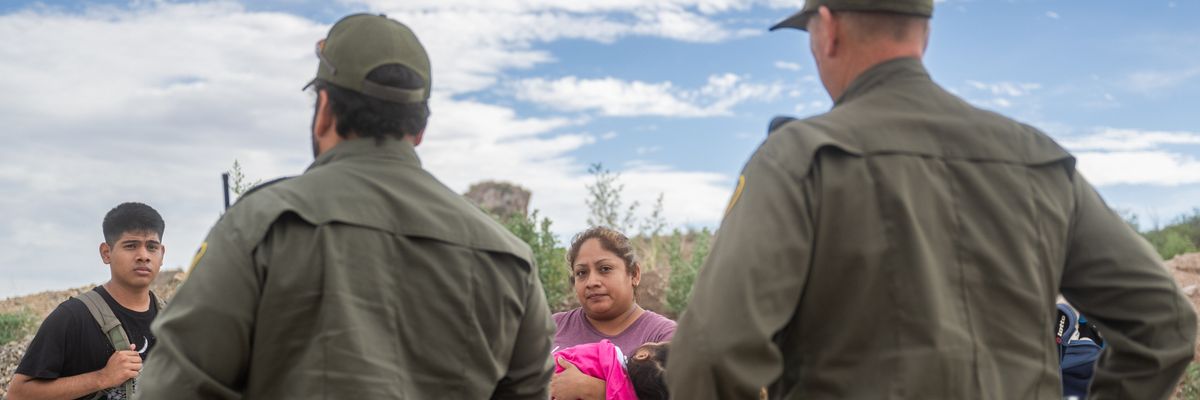 Immigrant mother detained by border patrol.