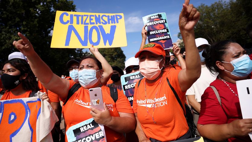 Immigrant rights activists protest in Washington, D.C.