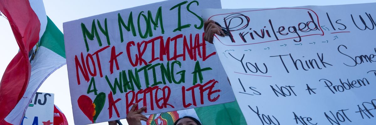 Immigrant rights protest in LA.