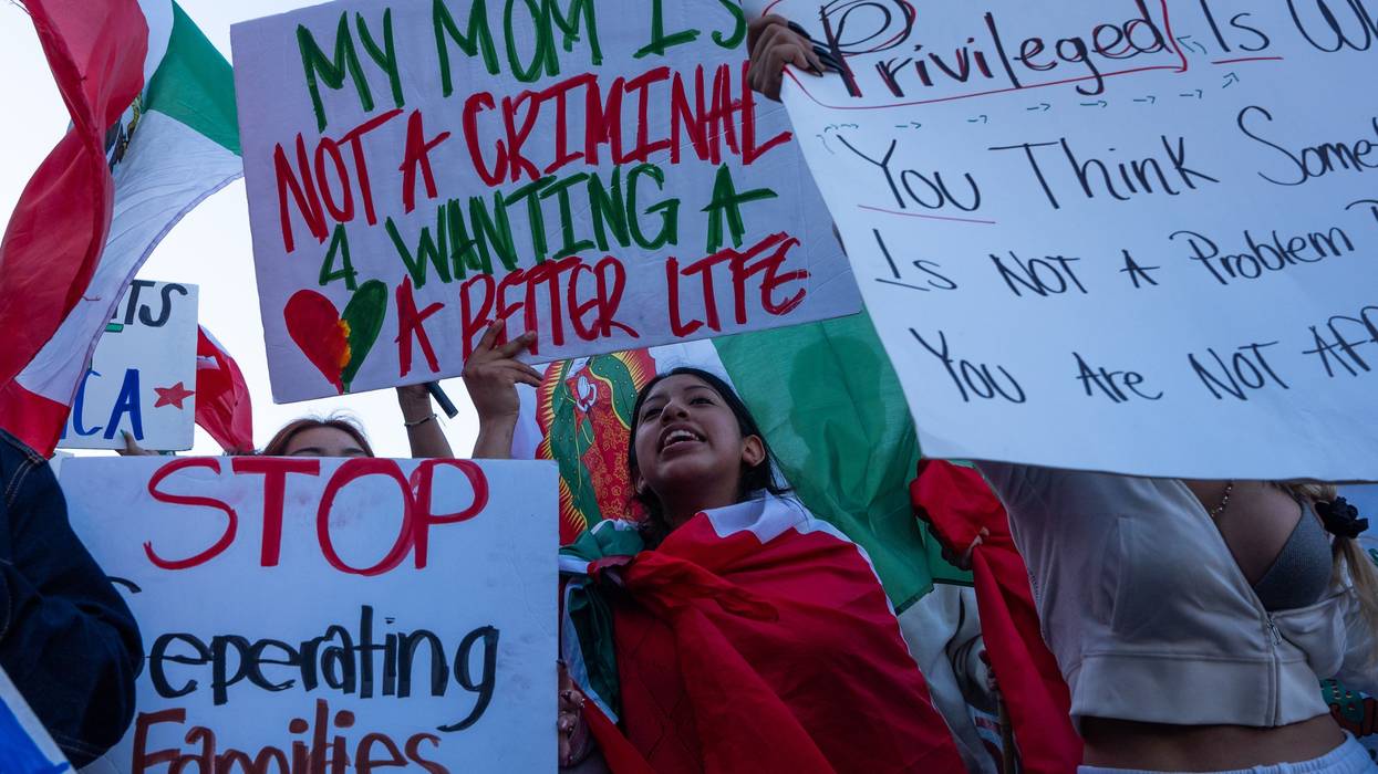 Immigrant rights protest in LA.