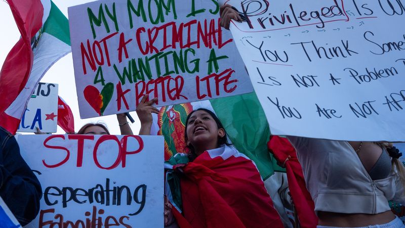 Immigrant rights protest in LA.
