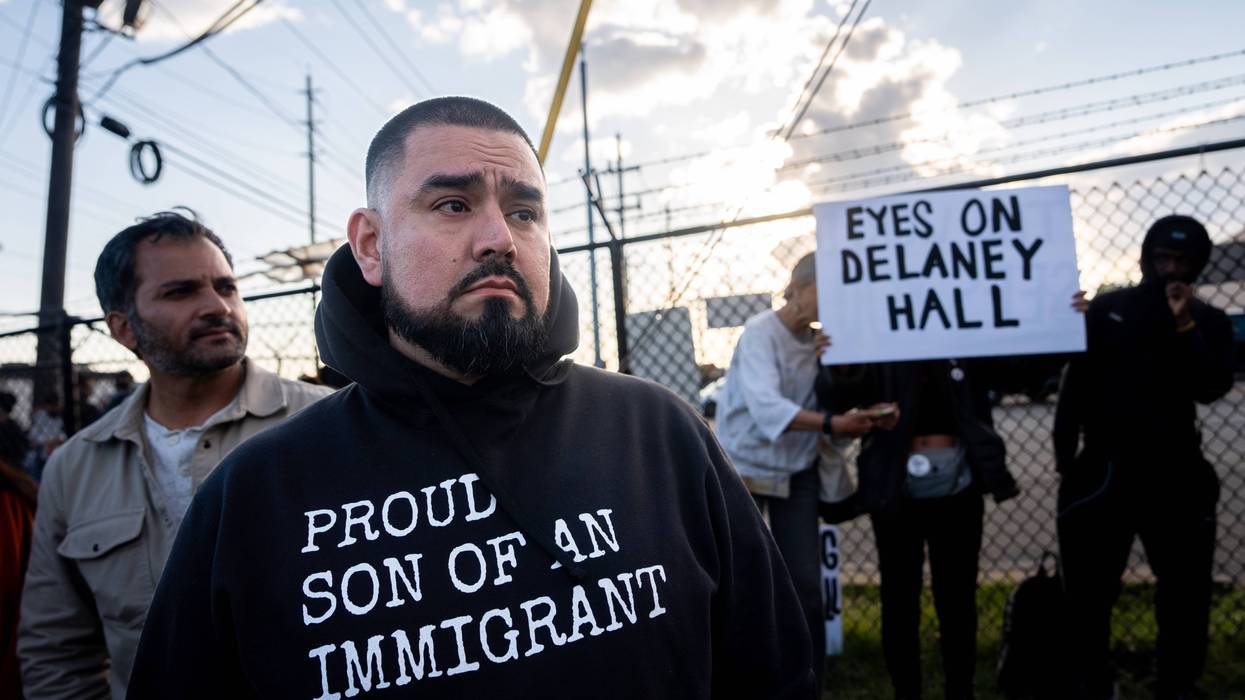 Immigration Advocates Demonstrate And Clash With Officers Outside Delaney Hall Detention Facility In Newark
