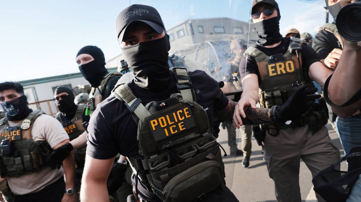 Immigration Advocates Demonstrate And Clash With Officers Outside Delaney Hall Detention Facility In Newark