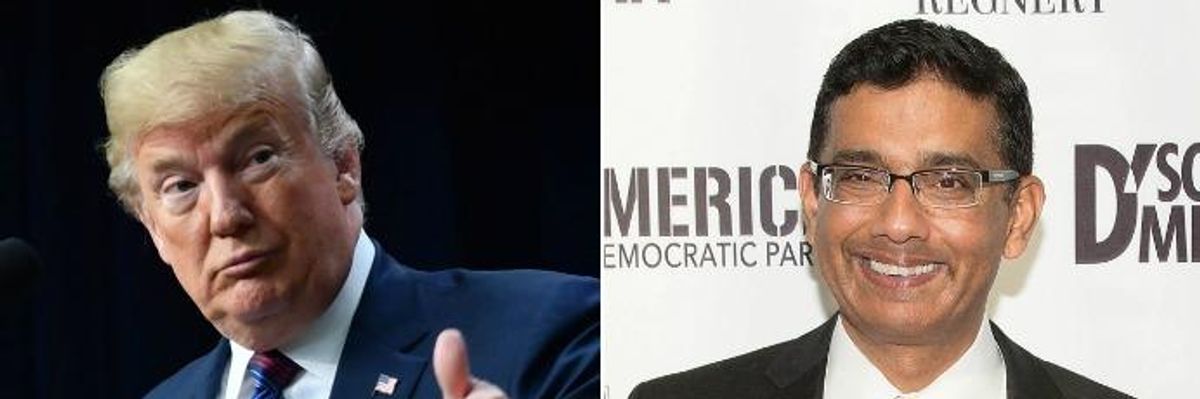 Trump Announces Full Pardon for 'Openly Racist' Right-Wing Propagandist Dinesh D'Souza