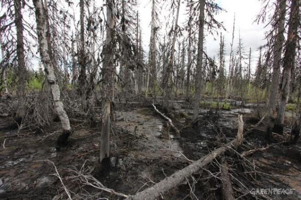 In March 2014 Lukoil tried to clean spilled oil by burning it, which caused heavy air pollution.