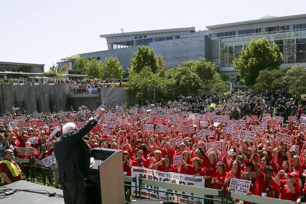 In solidarity with Sen. Sanders, nurses across America are turning up the heat on Medicare for all.